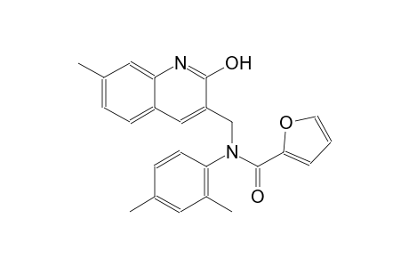 N-(2,4-dimethylphenyl)-N-[(2-hydroxy-7-methyl-3-quinolinyl)methyl]-2-furamide