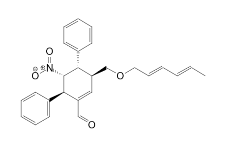 (3S,4S,5R,6R)-3-(((2E,4E)-Hexa-2,4-dienyloxy)methyl)-5-nitro-4,6-diphenylcyclo-hex-1-ene-carbaldehyde