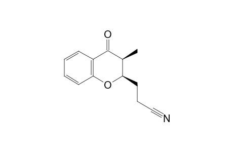 syn-3-(3-Methyl-4-oxochroman-2-yl)propanenitrile