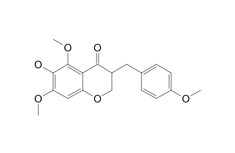 3-(4-METHOXYBENZYL)-6-HYDROXY-5,7-DIMETHOXYCHROMAN-4-ONE