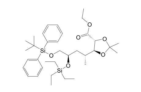 (4R,5S)-5-[(2R,4R)-5-(tert-Butyldiphenylsilyloxy)-4-(triethylsilyloxy)pent-2-yl]-2,2-dimethyl-1,3-dioxolane-4-carboxylic acid ethyl ester