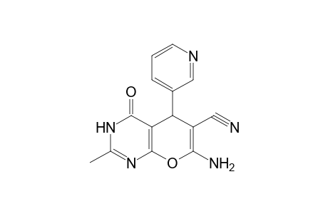 7-Amino-2-methyl-4-oxo-5-(3-pyridinyl)-3,5-dihydro-4H-pyrano[2,3-d]pyrimidine-6-carbonitrile