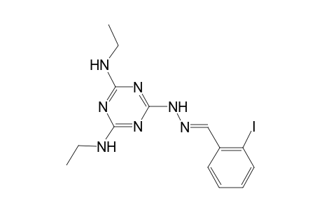 4-N,6-N-diethyl-2-N-[(E)-(2-iodophenyl)methylideneamino]-1,3,5-triazine-2,4,6-triamine
