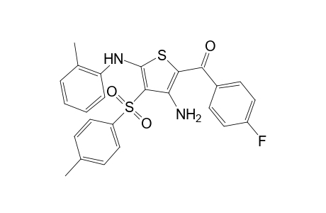 Methanone, [3-amino-5-[(2-methylphenyl)amino]-4-[(4-methylphenyl)sulfonyl]-2-thienyl](4-fluorophenyl)-