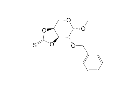.beta.-L-Arabinopyranoside, methyl 2-O-(phenylmethyl)-, cyclic 3,4-carbonothioate