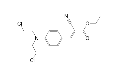 2-propenoic acid, 3-[4-[bis(2-chloroethyl)amino]phenyl]-2-cyano-, ethyl ester, (2E)-