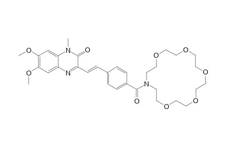 3-(2-[4-{1,4,7,10,13-Pentaoxa-17-azacyclopoctadecane-16-carbonyl}phenyl]vinyl)-6,7-dimethoxy-1-methyl-2(1H)-quinoxalinone