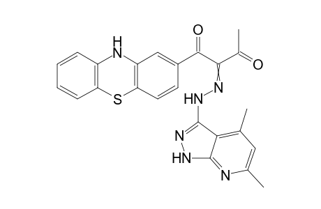 2-(2-(4,6-dimethyl-1H-pyrazolo[3,4-b]pyridin-3-yl)hydrazono)-1-(10H-phenothiazin-2-yl)butane-1,3-dione