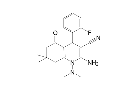 2-Amino-1-(dimethylamino)-4-(2-fluorophenyl)-5-keto-7,7-dimethyl-6,8-dihydro-4H-quinoline-3-carbonitrile