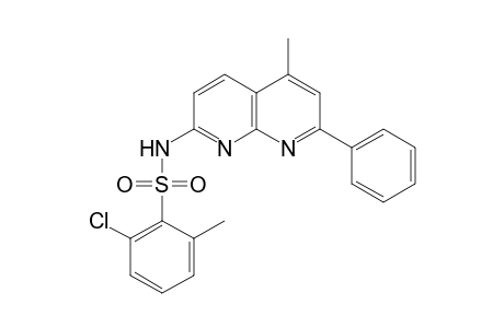 Benzenesulfonamide, 2-chloro-6-methyl-N-(5-methyl-7-phenyl-1,8-naphthyridin-2-yl)-