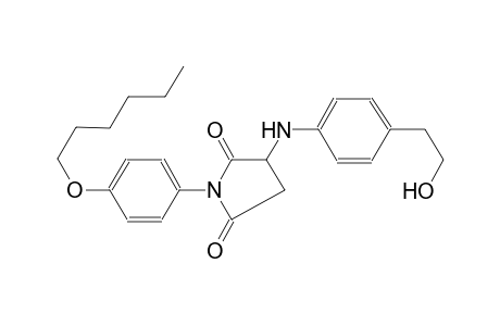 1-[4-(hexyloxy)phenyl]-3-[4-(2-hydroxyethyl)anilino]-2,5-pyrrolidinedione
