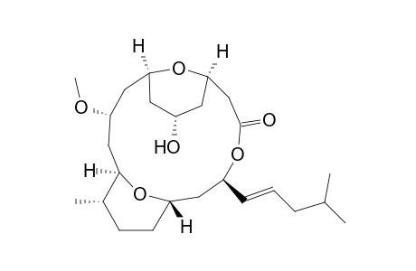 (1R,3R,5S,7R,9R,13R,15S,18S)-3-Methoxy-7-hydroxy-18-methyl-13-[(E)-4'-methylpent-1'-enyl]-12,19,20-trioxatricylo[13.3.1.1(5,9)]icosane-11-one