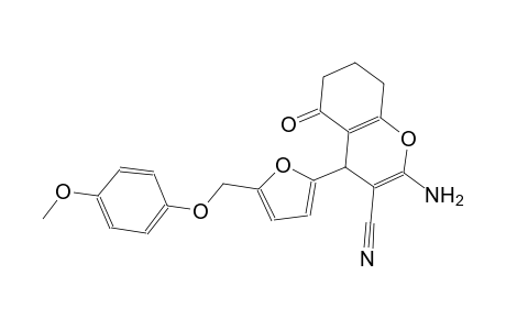 2-amino-4-{5-[(4-methoxyphenoxy)methyl]-2-furyl}-5-oxo-5,6,7,8-tetrahydro-4H-chromene-3-carbonitrile