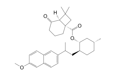 (1S,6S)-(1R,2S,5R)-2-(2-(6-methoxy-naphtalen-2-yl)propanyl)-5-methyl-cyclohexyl-7,7-dimethyl-5-oxobicyclo[4.2.0]octane-1-carboxylate