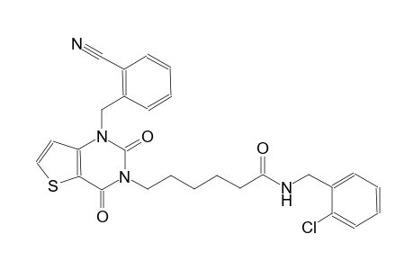 N-(2-chlorobenzyl)-6-(1-(2-cyanobenzyl)-2,4-dioxo-1,4-dihydrothieno[3,2-d]pyrimidin-3(2H)-yl)hexanamide
