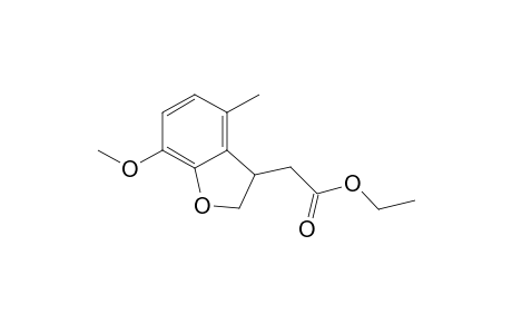 2-(7-methoxy-4-methyl-2,3-dihydrobenzofuran-3-yl)acetic acid ethyl ester