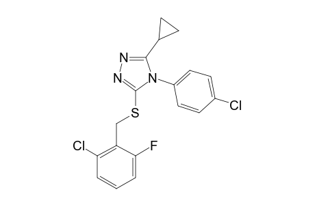 3-[(2-chloro-6-fluorobenzyl)thio]-4-(p-chlorophenyl)-5-cyclopropyl-4H-1,2,4-triazole