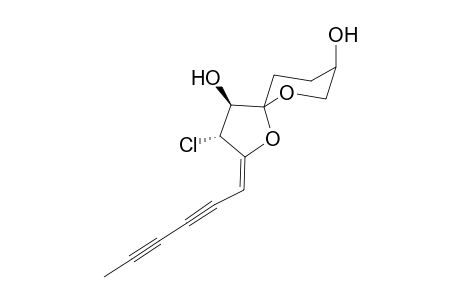 (3R,4S)-3-Chloro-2-hexa-2,4-diyn-(E)-ylidene-1,6-dioxa-spiro[4.5]decane-4,8-diol