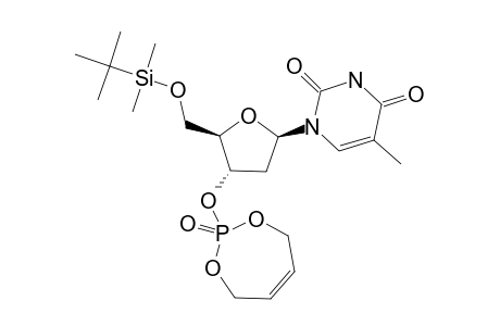 2-[2-(R)-(TERT.-BUTYLDIMETHYLSILYL)-OXYMETHYL-5-(R)-(THYMIN-1-YL)-TETRAHYDROFURAN-3-(S)-OXYL]-2-OXO-4,7-DIHYDRO-1,3-DIOXA-2-PHOSPHEPINE