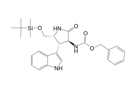 (3S,4R,5R)-5-(tert-Butyldimethylsiloxymethyl)-4-(1H-indol-3-yl)-2-oxopyrrolidin-3-yl]carbamic acid benzyl ester