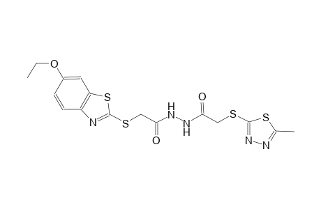 N'-{[(6-ethoxy-1,3-benzothiazol-2-yl)sulfanyl]acetyl}-2-[(5-methyl-1,3,4-thiadiazol-2-yl)sulfanyl]acetohydrazide