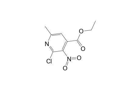 2-Chloro-6-methyl-3-nitro-4-pyridinecarboxylic acid ethyl ester
