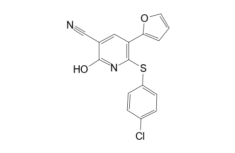 6-[(4-Chlorophenyl)sulfanyl]-5-(2-furyl)-2-hydroxynicotinonitrile