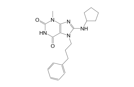 8-(cyclopentylamino)-3-methyl-7-(3-phenylpropyl)-3,7-dihydro-1H-purine-2,6-dione