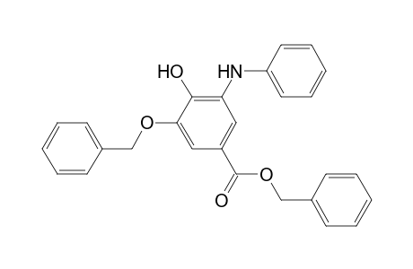 (phenylmethyl) 4-oxidanyl-3-phenylazanyl-5-phenylmethoxy-benzoate