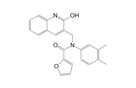 N-(3,4-dimethylphenyl)-N-[(2-hydroxy-3-quinolinyl)methyl]-2-furamide