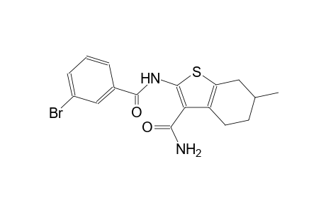 2-[(3-bromobenzoyl)amino]-6-methyl-4,5,6,7-tetrahydro-1-benzothiophene-3-carboxamide
