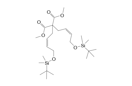 Dimethyl 2,2-bis((Z)-4-(tert-butyldimethylsilyloxy)but-2-en-1-yl)-malonate