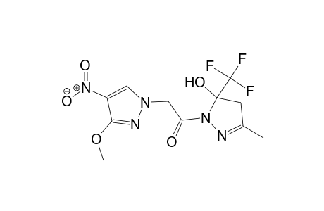 1-[(3-methoxy-4-nitro-1H-pyrazol-1-yl)acetyl]-3-methyl-5-(trifluoromethyl)-4,5-dihydro-1H-pyrazol-5-ol