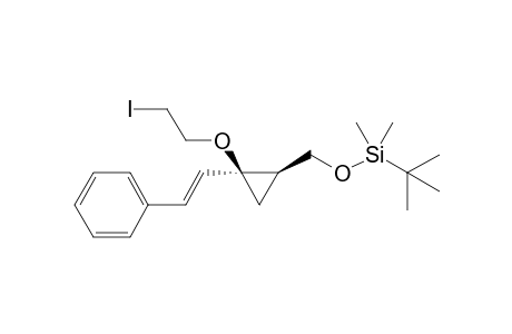 (1S*,2R*)-2-(tert-Butyldimethylsilyloxymethyl)-1-(2-iodoethoxy)-1-[(E)-2-phenylethenyl]cyclopropane