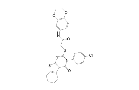2-{[3-(4-chlorophenyl)-4-oxo-3,4,5,6,7,8-hexahydro[1]benzothieno[2,3-d]pyrimidin-2-yl]sulfanyl}-N-(3,4-dimethoxyphenyl)acetamide