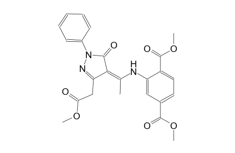 1,4-benzenedicarboxylic acid, 2-[[(1Z)-1-[1,5-dihydro-3-(2-methoxy-2-oxoethyl)-5-oxo-1-phenyl-4H-pyrazol-4-ylidene]ethyl]amino]-, dimethyl ester
