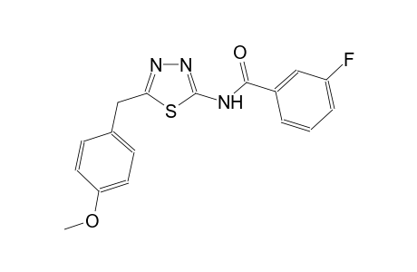 3-fluoro-N-[5-(4-methoxybenzyl)-1,3,4-thiadiazol-2-yl]benzamide