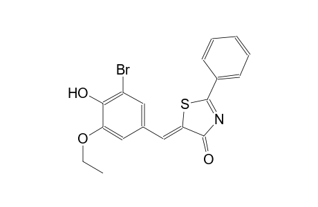 (5Z)-5-(3-bromo-5-ethoxy-4-hydroxybenzylidene)-2-phenyl-1,3-thiazol-4(5H)-one