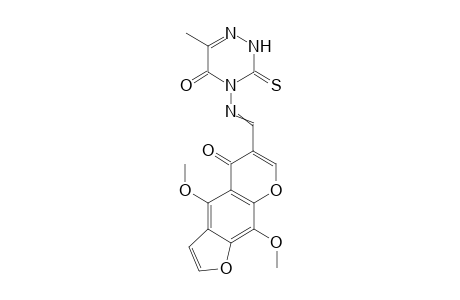 4-{[(4,9-Dimethoxy-5-oxo-5H-furo[3,2-g]chromen-6-yl) methylidene]amino}-6-methyl-3-thioxo-3,4-dihydro-1,2,4-triazin-5 (2H)-one
