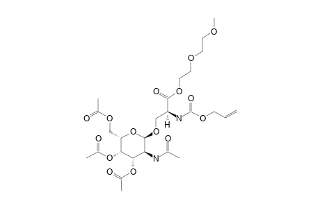 N-(ALLYLOXYCARBONYL)-O-(2-ACETAMIDO-3,4,6-TRI-O-ACETYL-2-DEOXY-ALPHA-D-GALACTOPYRANOSYL)-L-SERINE-(METHOXYETHOXY)-ETHYLESTER