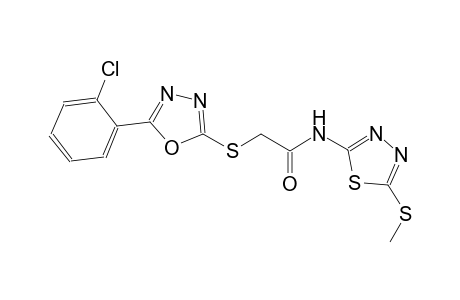 acetamide, 2-[[5-(2-chlorophenyl)-1,3,4-oxadiazol-2-yl]thio]-N-[5-(methylthio)-1,3,4-thiadiazol-2-yl]-