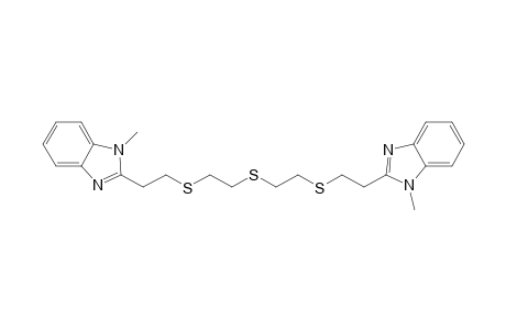 1-Methyl-2-[2-[2-[2-[2-(1-methyl-2-benzimidazolyl)ethylthio]ethylthio]ethylthio]ethyl]benzimidazole