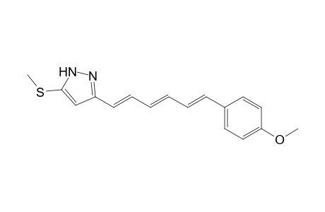 5-[(1E,3E,5E)-6-(4-methoxyphenyl)hexa-1,3,5-trienyl]-3-(methylthio)-1H-pyrazole