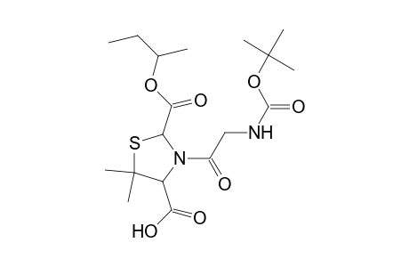 2,4-Thiazolidinedicarboxylic acid, 3-[[[(1,1-dimethylethoxy)carbonyl]amino]acetyl]-5,5-dimethyl-, 2-butyl ester