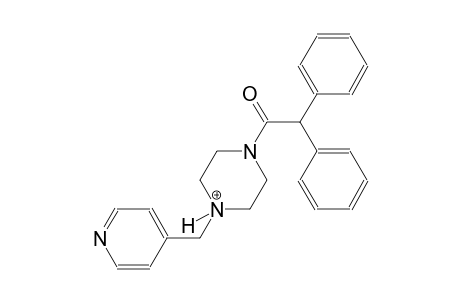 1-(diphenylacetyl)-4-(4-pyridinylmethyl)piperazin-4-ium