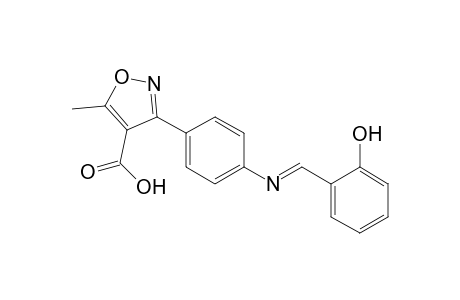 3-[p-(o-hydroxy-phenyl)methyleneaminophenyl]-4-hydroxycarbonyl-5-methyl-isoxazole