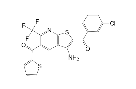 (3-amino-2-(3-chlorobenzoyl)-6-(trifluoromethyl)thieno[2,3-b]pyridin-5-yl)(thiophen-2-yl)methanone