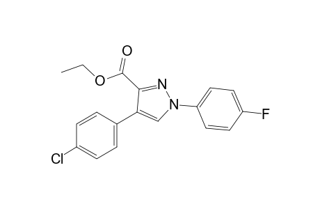 4-(p-chlorophenyl)-1-(p-fluorophenyl)pyrazole-3-carboxylic acid, ethyl ester