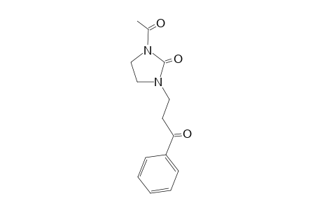 N-Acetyl-N'-(3-oxo-3-phenylpropyl)imidazolidin-2-one