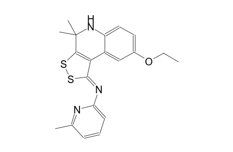 N-[(1Z)-8-ethoxy-4,4-dimethyl-4,5-dihydro-1H-[1,2]dithiolo[3,4-c]quinolin-1-ylidene]-6-methyl-2-pyridinamine